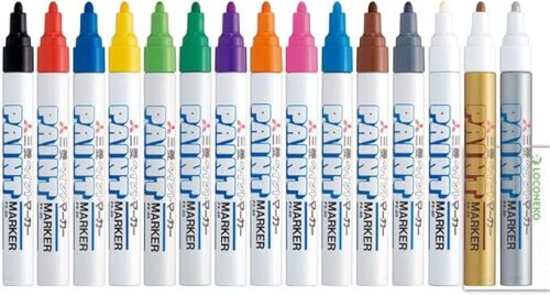 三菱鉛筆 不透明油性マーカー 細字 15色セット PX-20