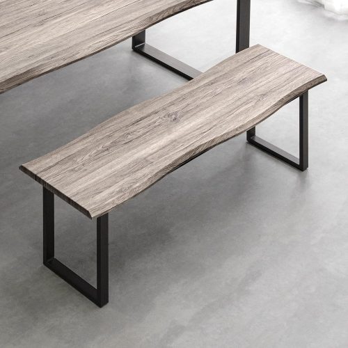 タンスのゲン 2人掛け 幅140cm ダイニングベンチ 天然木 ヴィンテージ調 72600047