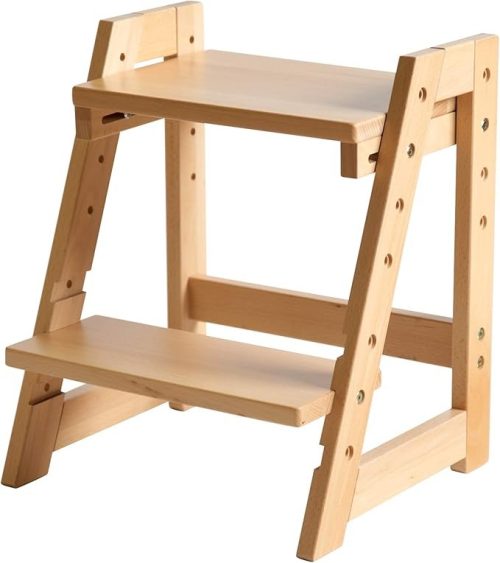 石崎家具 SLEEPY 木製 ステップ＆スツール 2段 踏み台