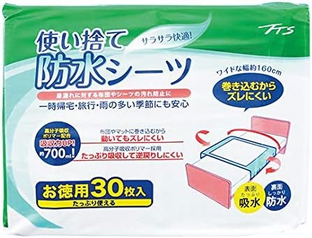 ティーティーエス(TTS) 使い捨て 防水シーツ 30枚入