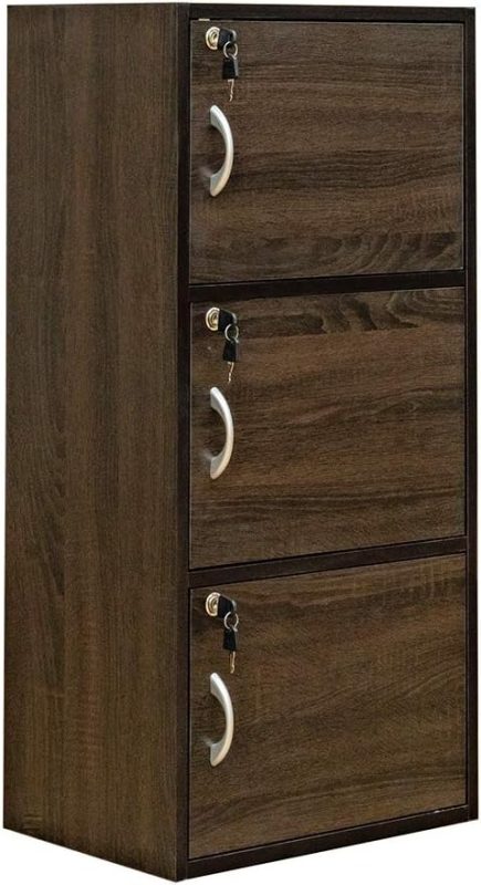 サカベ カラーボックス 扉付き 鍵付き FB-03KWAL