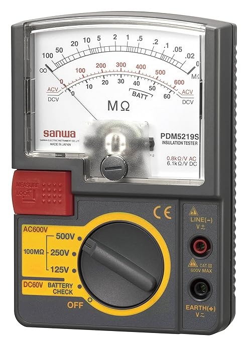 三和電気計器(sanwa) アナログ絶縁抵抗計 PDM5219S