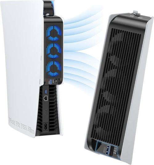 KIWIHOME PS5アクセサリ用の冷却ファン LEDライト付き DSP-829