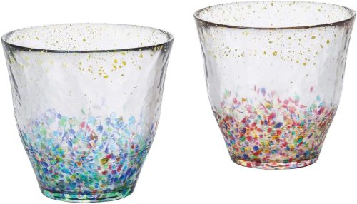 アデリア(ADERIA) 津軽びいどろ ロックグラス MATSURI金彩ロック ペアセット FS71565