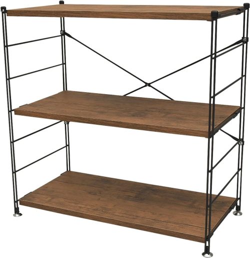 山善(YAMAZEN) ラック 木製 棚板 3段 MWS-80843