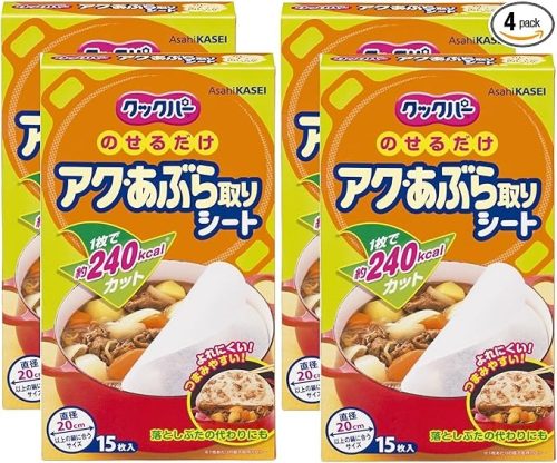 旭化成ホームプロダクツ クックパー アク・あぶら取りシート 15枚入×4個セット