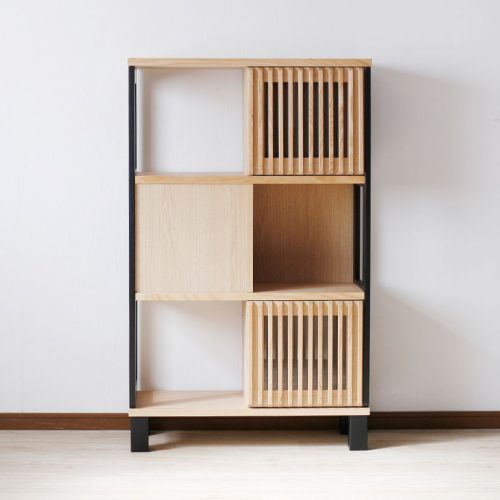 オフィスコム 両面ハッチ キャビネット HE-IBKI80SHELF
