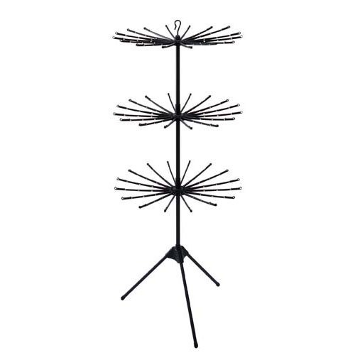 天馬(TENMA) ポーリッシュ ブラック物干し パラソルスタンド3段 PSBK-08