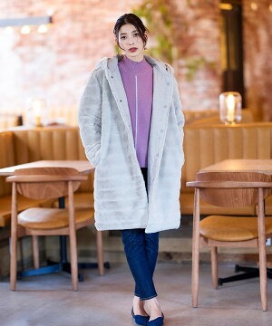 ティアクラッセ(Tiaclasse) 2WAY エコファーキルティングリバーシブルコート