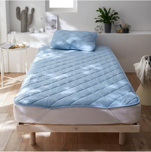 ニッセン 接触冷感 綿混タオル地吸汗速乾リバーシブル敷きパッド VAP0120B0005