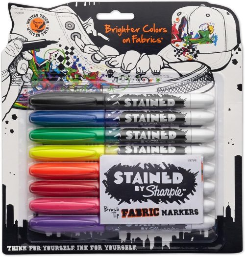 シャーピー(Sharpie) ステインド ファブリックマーカー 8色セット 筆ペン 1779005