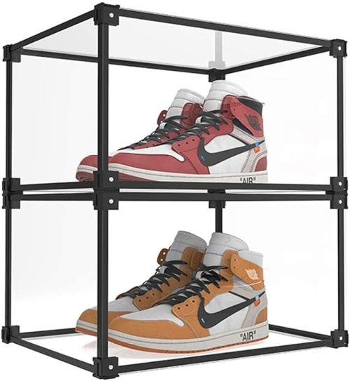 UNIKOO マグネット式 透明シューズボックス ディスプレイ ケース