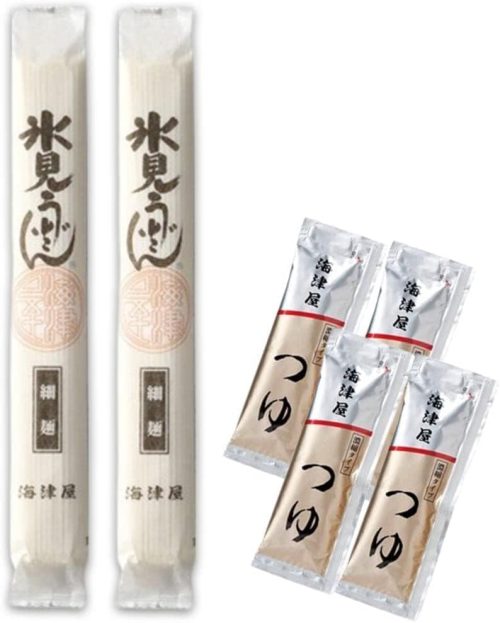 海津屋 氷見うどん 細麺2本・つゆ4袋セット