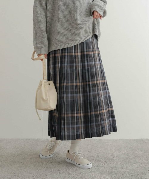 アーバンリサーチドアーズ(URBAN RESEARCH DOORS) カラーチェックプリーツスカート