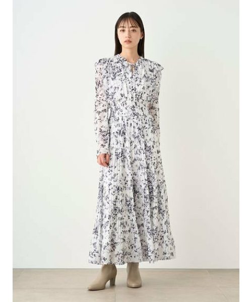 スナイデル(Snaidel) ウエストシャーリングプリーツワンピース