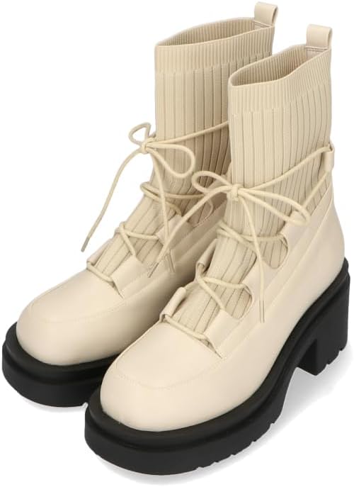 オリエンタルトラフィック(ORiental TRaffic) ニットドッキングレースアップブーツ