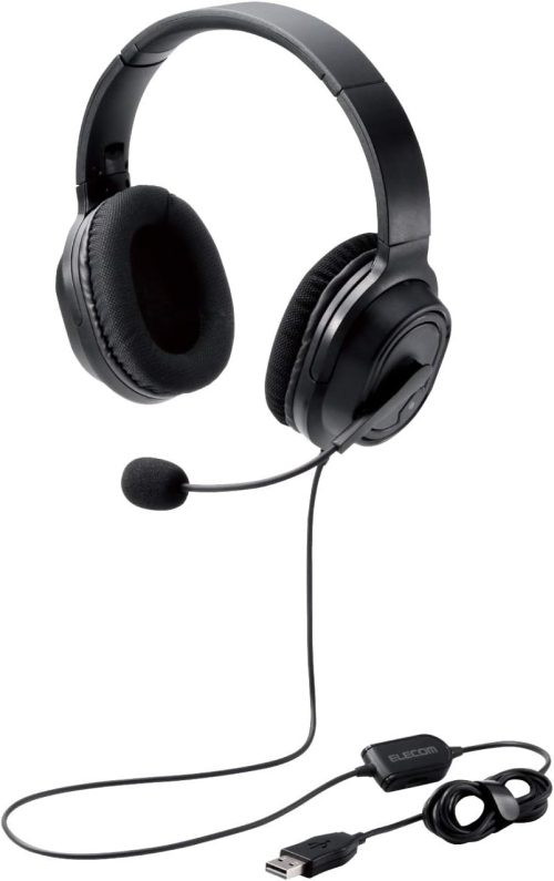 エレコム(ELECOM) 両耳オーバーヘッドタイプ USB ヘッドセット HS-HP30U 2020
