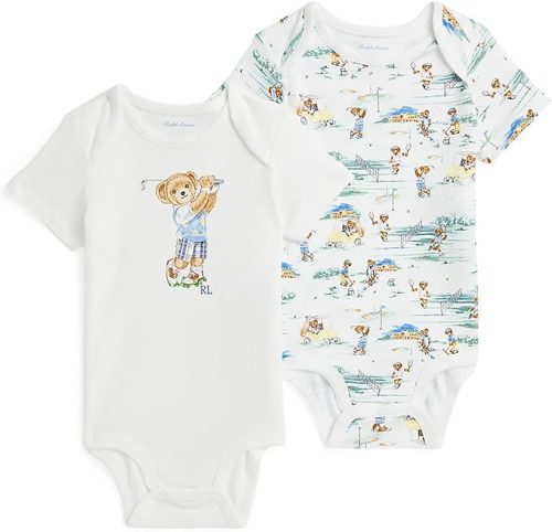 ラルフローレン(Ralph Lauren) Polo ベア コットン ボディスーツ 2パック