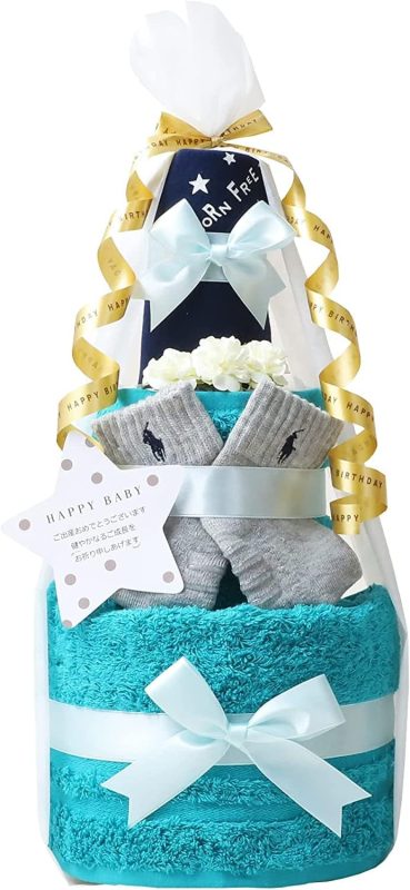 おむつケーキ研究所 ラルフローレン 今治タオル 3段