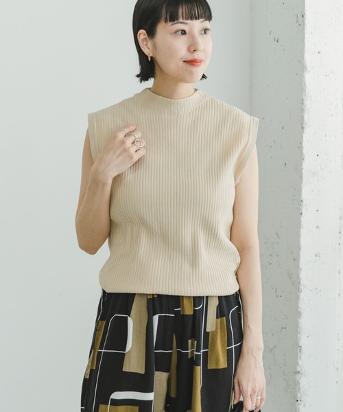 アイテムズアーバンリサーチ(ITEMS URBANRESEARCH) リブハイネックノースリニット