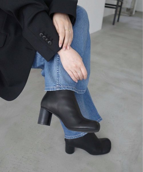 スローブイエナ(SLOBE IENA) SLOBE スクエアトゥショートブーツ