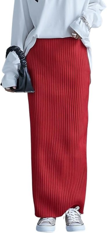 ジェイヴィス(GEVS.) ワイドリブロングニットタイトスカート