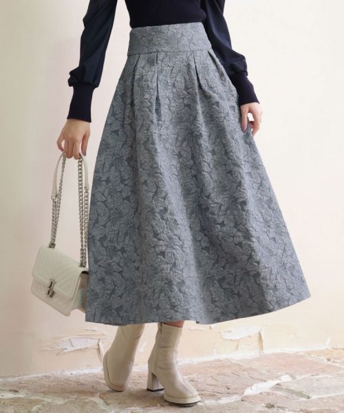 セゾンドパピヨン(SAISON DE PAPILLON) フレアスカート