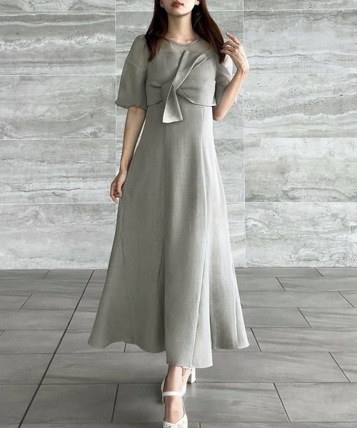 ジュノア(JUNOAH) ビスチェ風マーメイドワンピース