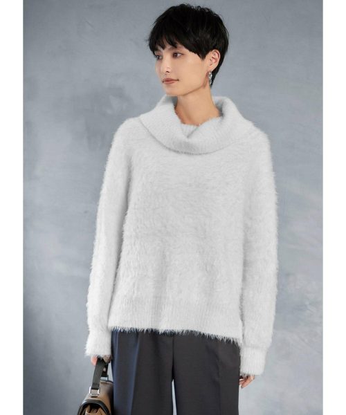 スタイルデリ(STYLEDELI) ふわふわシャギーオフタートルニット