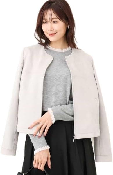 エムケーミッシェルクラン(MK MICHEL KLEIN) フェイクスウェードショートブルゾン 洗える