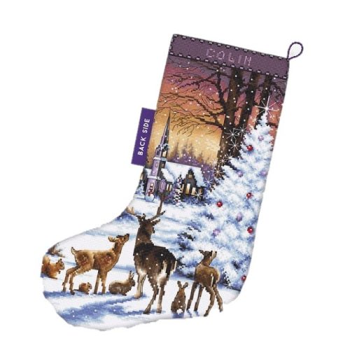 LETISTITCH 948 Christmas Wood Stocking クロスステッチキットLETI948