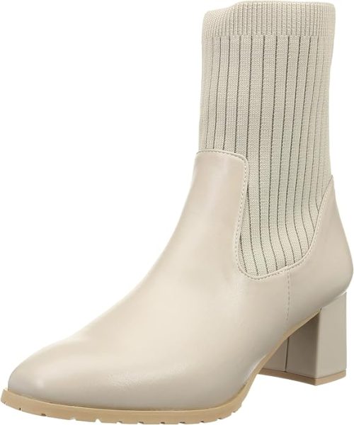 オリエンタルトラフィック(ORiental TRaffic) スクエアトゥニットヒールブーツ