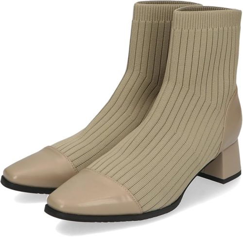 オリエンタルトラフィック(ORiental TRaffic) 切替ニットヒールブーツ