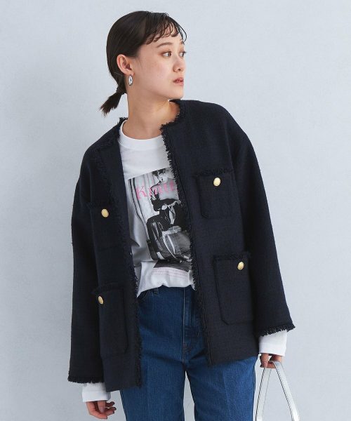 レディース】ノーカラージャケットおすすめ20選。おしゃれなコーデもご紹介 