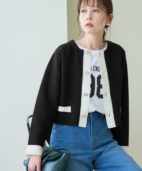 ロペピクニック(ROPE' PICNIC) 金ボタンニットカーディガン