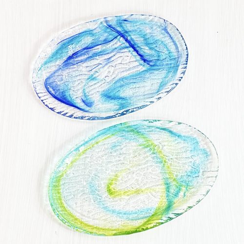 琉球ガラス村 ゴーヤー皿 (L)