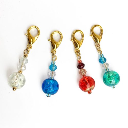 くば笠屋 マスク用チャーム蛍石入り さざ波 ガラス