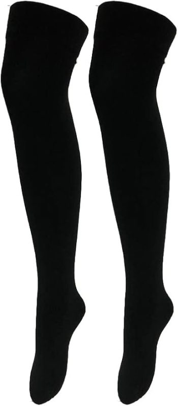 ソックスマルシェ(Socks Marche) 2足セット 裏起毛 ニーハイソックス