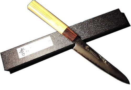 青木刃物製作所 堺孝行 V金10号ダマスカス33層鎚目 和ペティ150 TK-33D15W