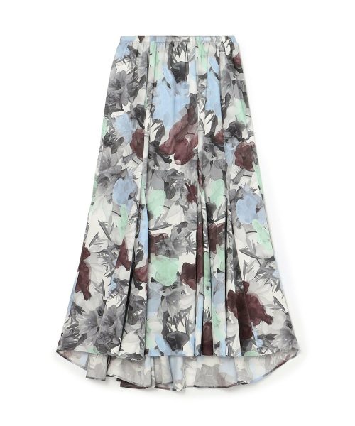 デ・プレ(DES PRES) フラワーグラフィティプリント フィッシュテールフレアスカート
