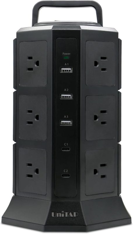 プリンストン(PRINCETON) タワー型PD65W対応OAタップ PPS-PD65TW 2024