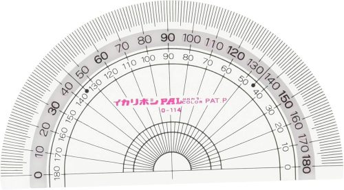 西敬 パルカラーネオ定規 9cm分度器 PP-N9