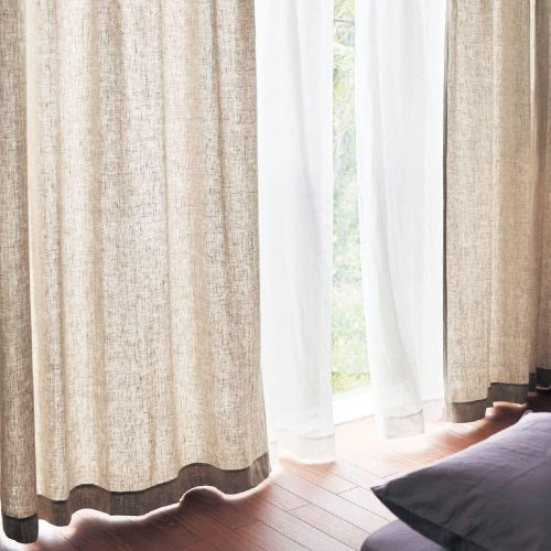 千趣会 ベルメゾン ラブザリネン フレンチリネンカーテン 2枚組 11-40-645