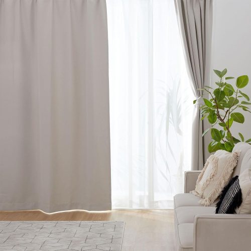 ロウヤ(LOWYA) ドレープカーテン&レースセット B46F5_35QB2L