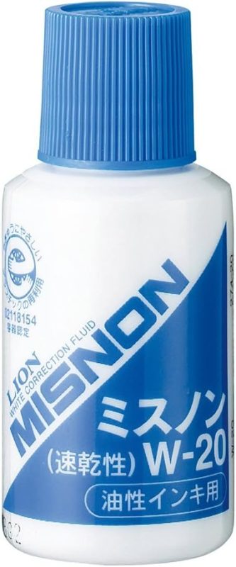 ライオン事務器(LION) 修正液 ミスノン 油性インキ用 W-20