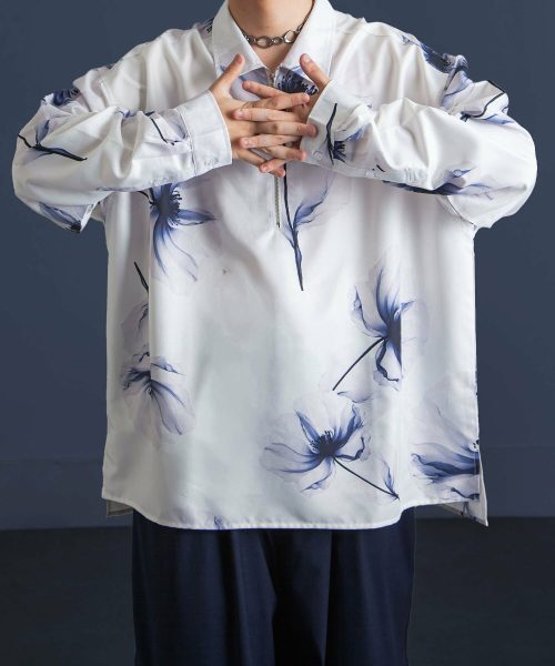 ニルウェイ(Nilway) ハーフジップレギュラーカラーシャツ