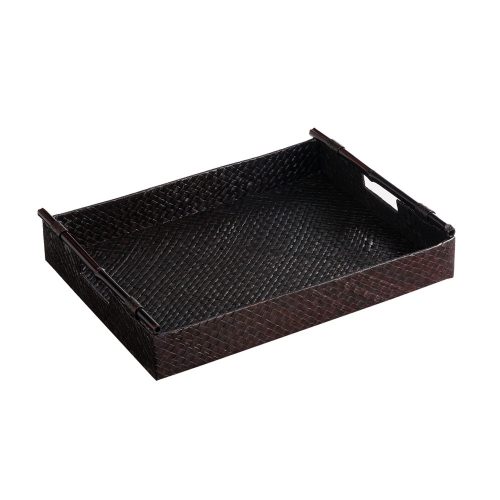 アジア工房 パンダンの持ち手付きサービストレイ Sサイズ 10462