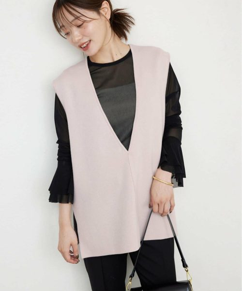 スローブ イエナ(SLOBE IENA) ダブルフェイスニットベスト