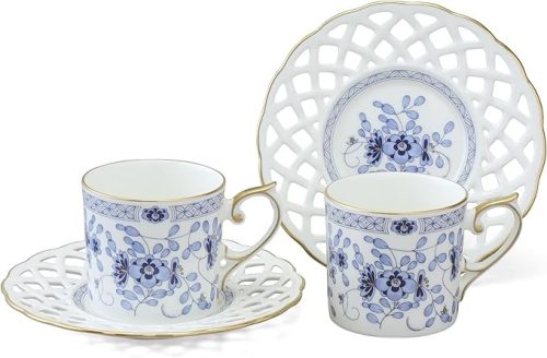 ナルミ(NARUMI) ミラノ メッシュコーヒーカップ&ソーサーセット 160cxc 2人用  9682-20894