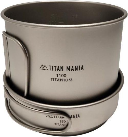 チタンマニア(TITAN MANIA) クッカーセット チタン製 1100ml+350ml